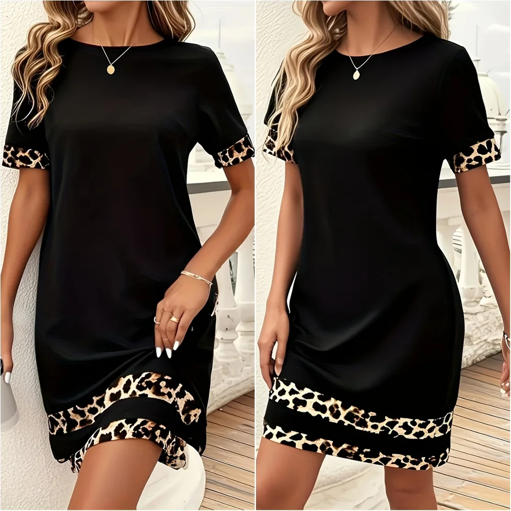 Leopard Kiss Mini Dress - Black - Picture 3 of 9